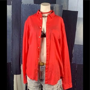 H&M Womens Long Sleeve Button Down Blouse Sz M